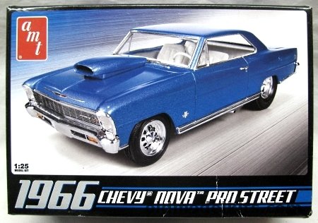 AMT 1/25 1966 Chevrolet Nova - Pro Street Machine 2 Door Hardtop, 636 plastic model kit